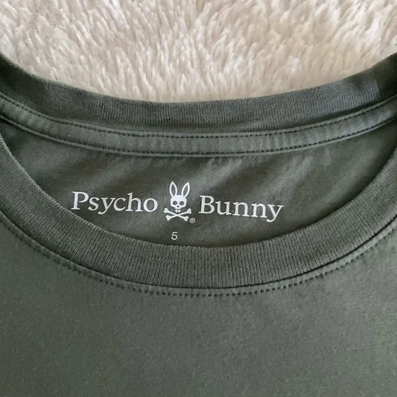 Psycho Bunny Men’s Short Sleeve Tee - Green Size 5 - Casual Style - Picture 3 of 4